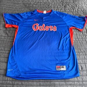 Vintage Nike Florida Gators Baseball Jersey Adult X-Large Blue Orange Stitched